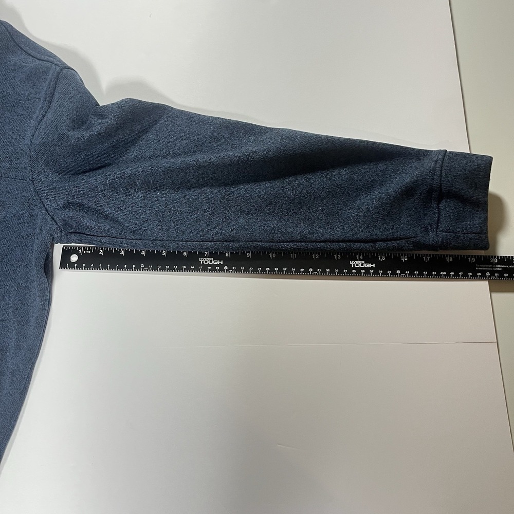 Eddie Bauer Radiator Fleece Mens Snap Mock Pullover XL 1/4 Button Blue Soft - Picture 11 of 12